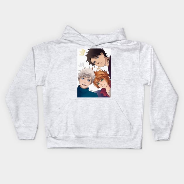 Emma, Norman & Ray Kids Hoodie by hallstheien